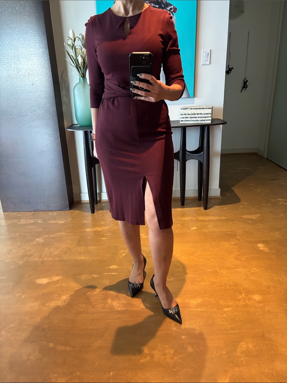 Lafayette 148 New York Burgundy Dress